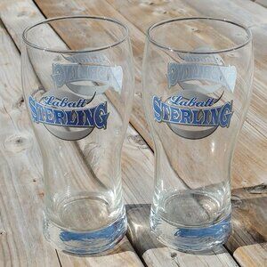 Labatt Sterling Beer Glass Pair